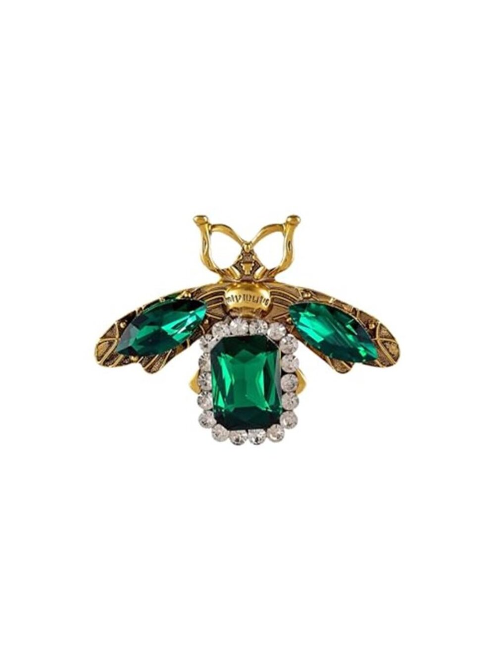 GBAHFY Vintage Bee Brooch Crystal Rhinestone Gold Tone Insect Lapel Pin Multi